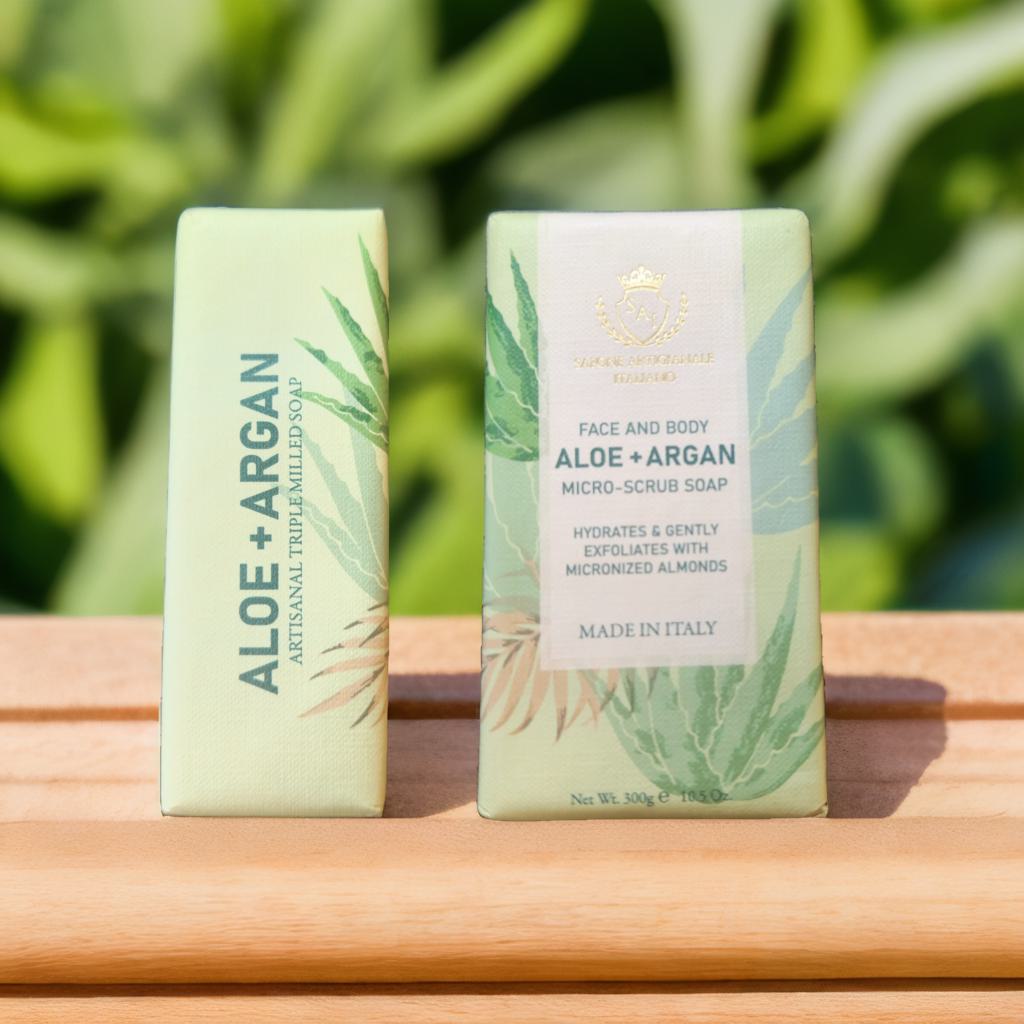 Aloe and Argan Soap with Almonds Scrub