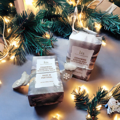 Cedarwood Scented Soap with Oatmeal Scrub