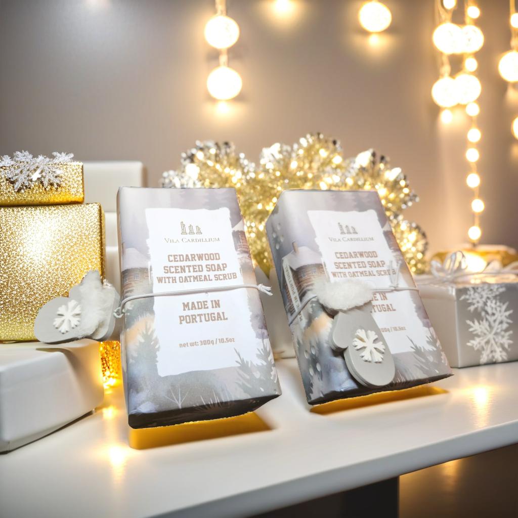 Cedarwood Scented Soap with Oatmeal Scrub